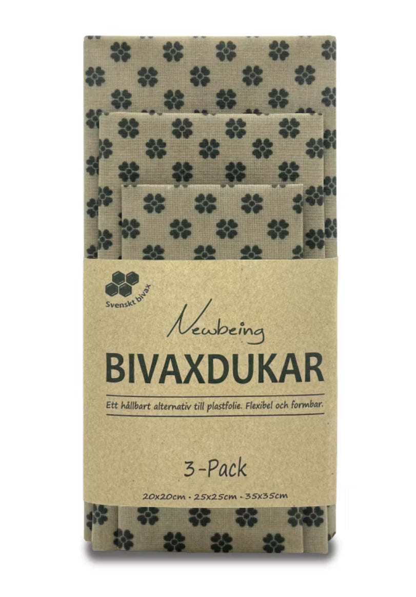 Bivaxdukar 3-pack Beige Blomma